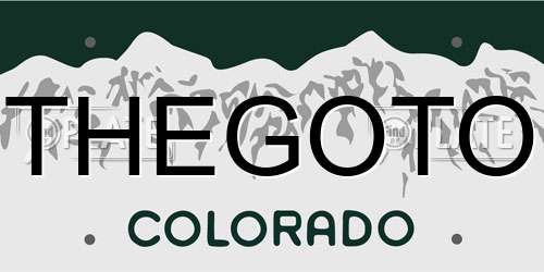 THEGOTO Colorado License Plate