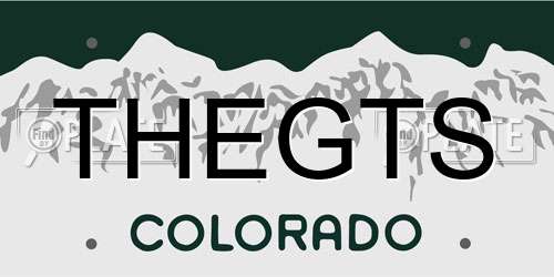 THEGTS Colorado License Plate