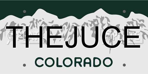 THEJUCE Colorado License Plate