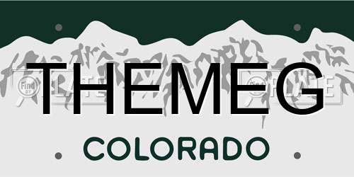 THEMEG Colorado License Plate