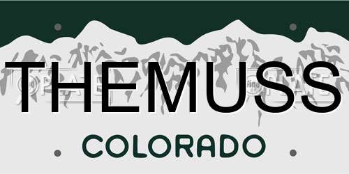 THEMUSS Colorado License Plate