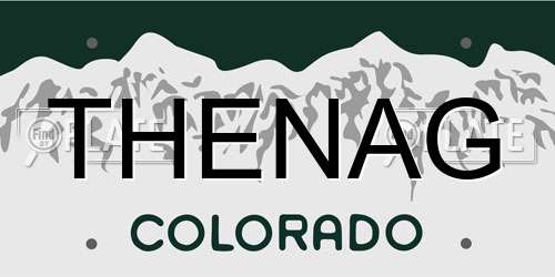 THENAG Colorado License Plate