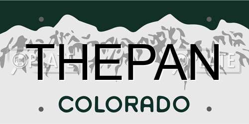 THEPAN Colorado License Plate