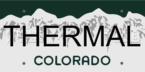 THERMAL Colorado License Plate