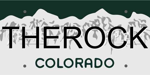 THEROCK Colorado License Plate