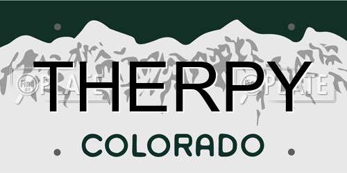 THERPY Colorado License Plate