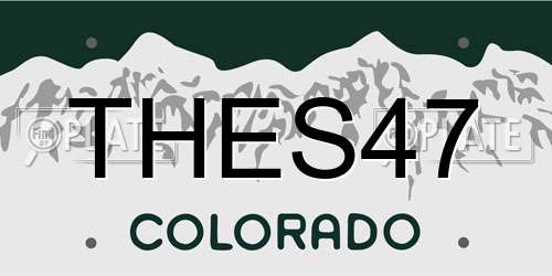 THES47 Colorado License Plate