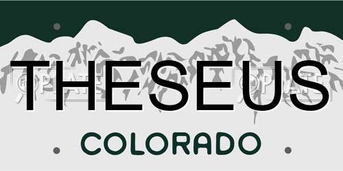 THESEUS Colorado License Plate