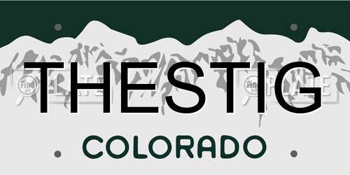 THESTIG Colorado License Plate