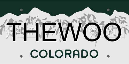 THEWOO Colorado License Plate