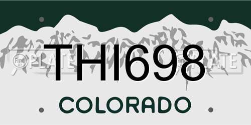 THI698 Colorado License Plate
