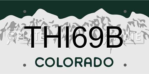THI69B Colorado License Plate