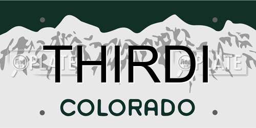 THIRDI Colorado License Plate