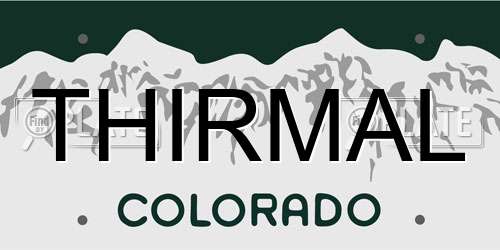 THIRMAL Colorado License Plate