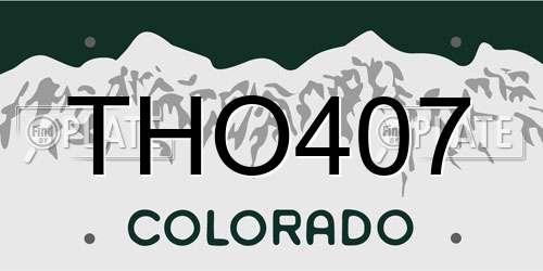 THO407 Colorado License Plate