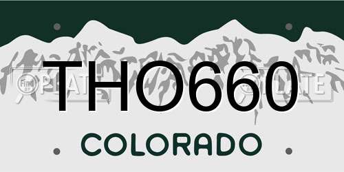 THO660 Colorado License Plate