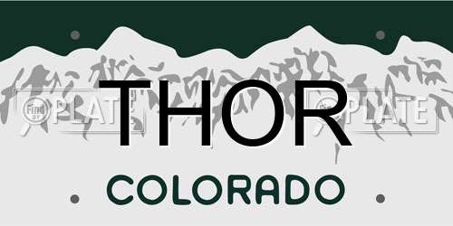 THOR Colorado License Plate