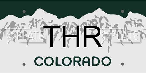 THR Colorado License Plate