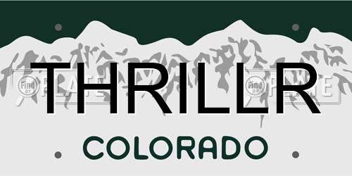 THRILLR Colorado License Plate