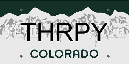 THRPY Colorado License Plate