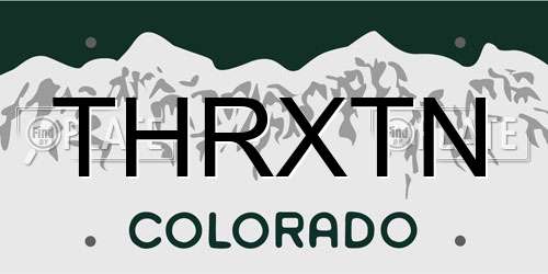 THRXTN Colorado License Plate