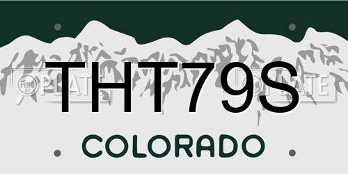 THT79S Colorado License Plate