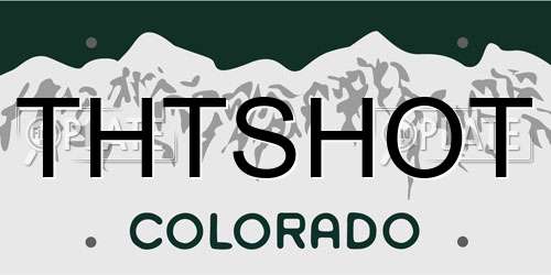 THTSHOT Colorado License Plate