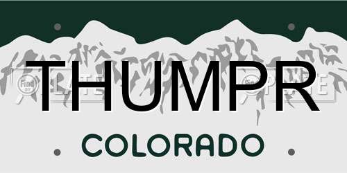 THUMPR Colorado License Plate
