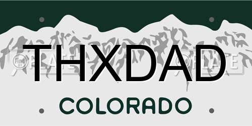 THXDAD Colorado License Plate