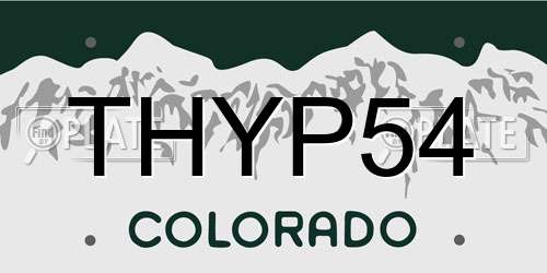 THYP54 Colorado License Plate