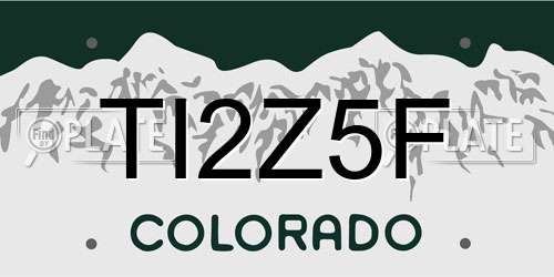 TI2Z5F Colorado License Plate