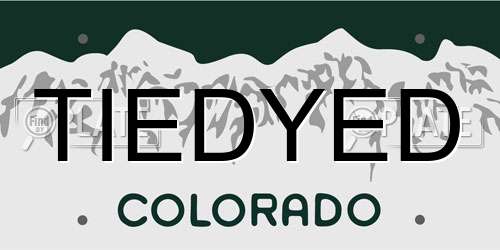 TIEDYED Colorado License Plate