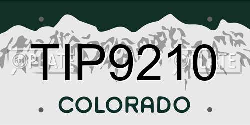 TIP9210 Colorado License Plate