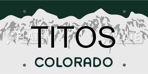 TITOS Colorado License Plate