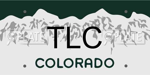 TLC Colorado License Plate