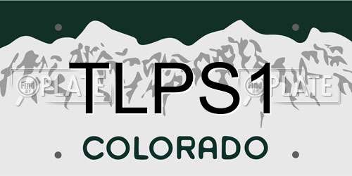 TLPS1 Colorado License Plate