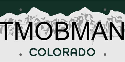 TMOBMAN Colorado License Plate