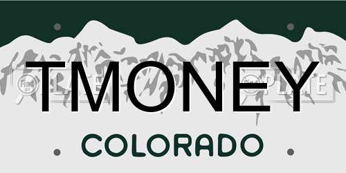 TMONEY Colorado License Plate