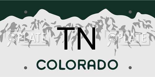 TN Colorado License Plate