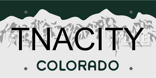 TNACITY Colorado License Plate