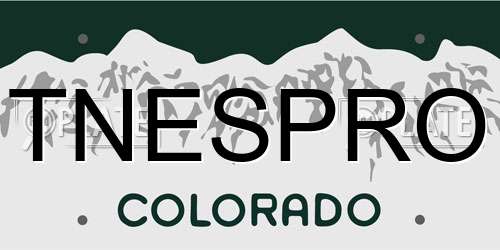 TNESPRO Colorado License Plate