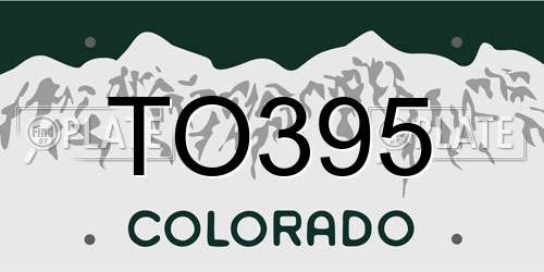 TO395 Colorado License Plate