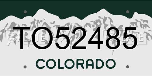 TO52485 Colorado License Plate