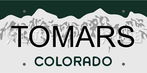 TOMARS Colorado License Plate