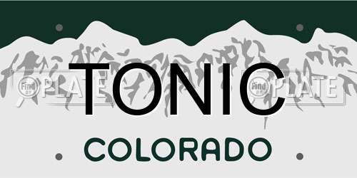 TONIC Colorado License Plate