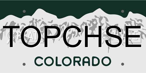 TOPCHSE Colorado License Plate