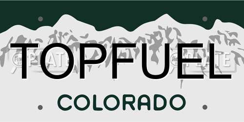 TOPFUEL Colorado License Plate