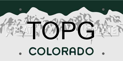 TOPG Colorado License Plate
