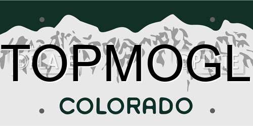 TOPMOGL Colorado License Plate