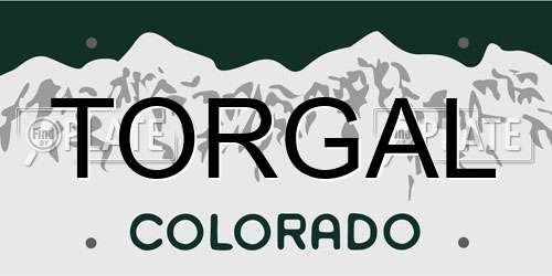 TORGAL Colorado License Plate